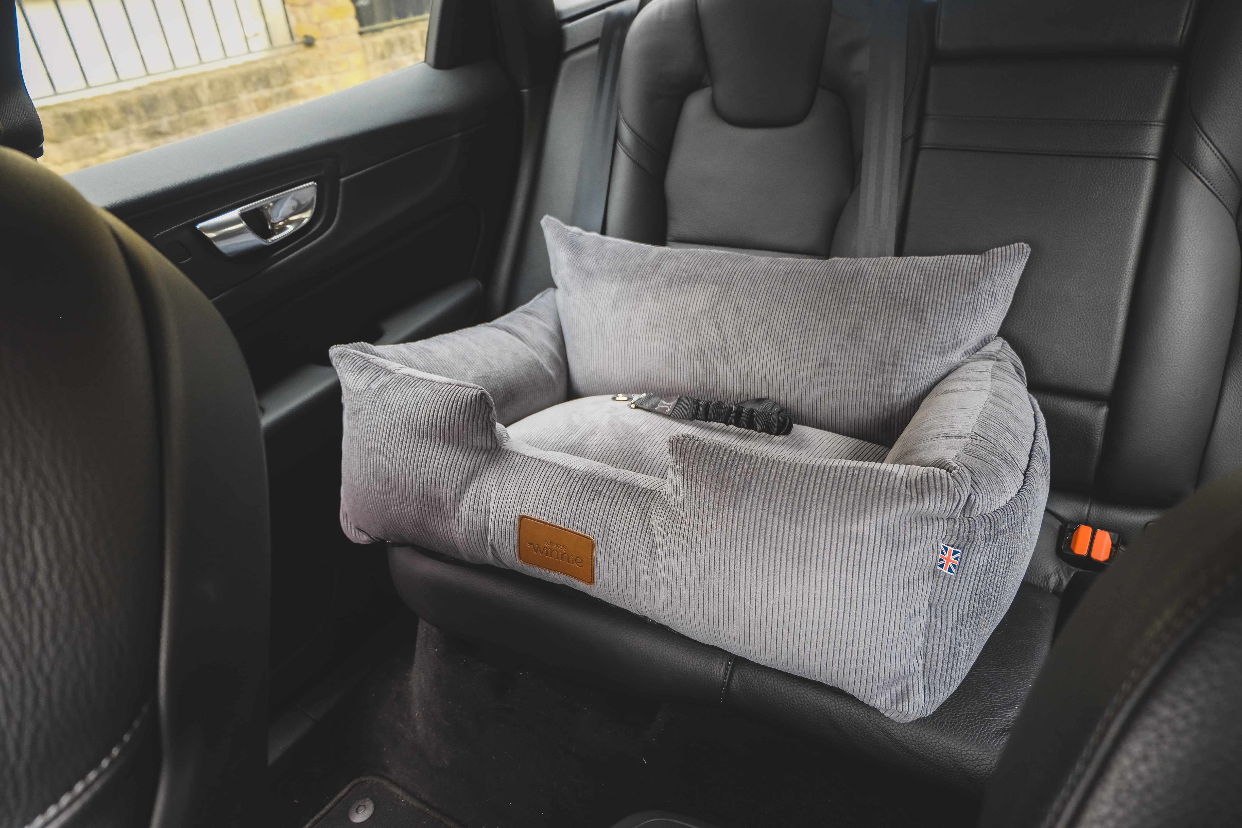 Luxury Large Dog Car Seat - Gunmetal Grey