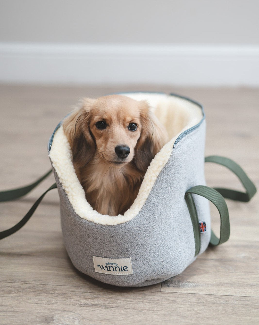 Dog Carrier - Grey Wool